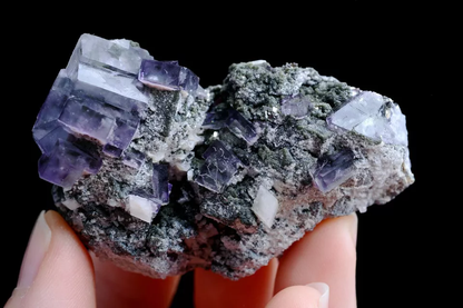 76gNatural Phantom Window Purple Fluorite Crystal Mineral Specimen/Yaogangxian