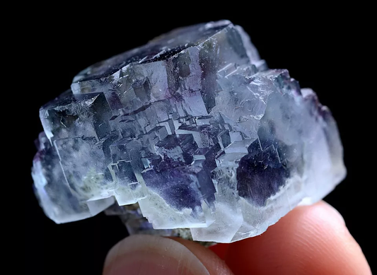 14g Natural Clear Phantom Window Purple Fluorite Mineral Specimen/ Yaogangxian