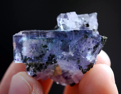 14.g Natural Phantom window Purple FLUORITE Mineral Specimen /Yaogangxian China