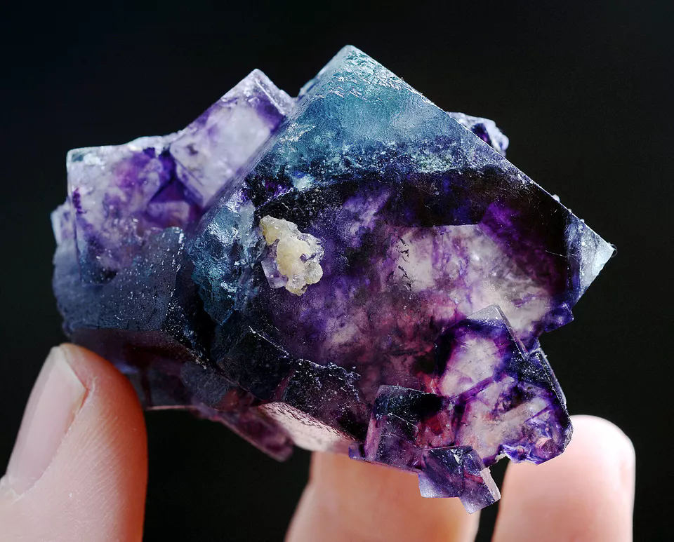 43g Natural Devil's Eye Purple FLUORITE Mineral Specimen/Inner Mongolia China