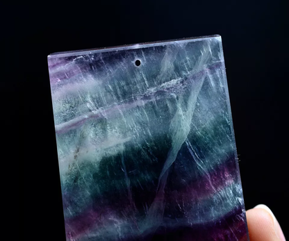 43.5g Natural Rare Variety healing  Gem Rainbow Fluorite Men & Women Pendant