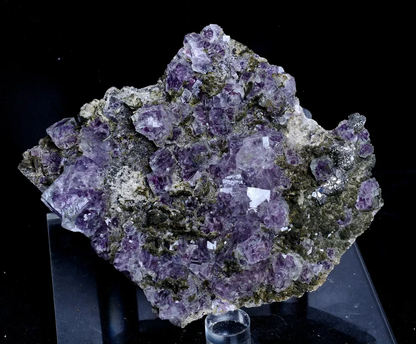 1084g Natural Window Purple Fluorite Arsenopyrite Mineral Specimen/ Yaogangxian