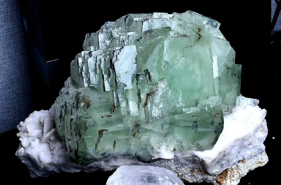 18.3LB Natural Phantom Window Green Cubic Fluorite Mineral Specimen/ China