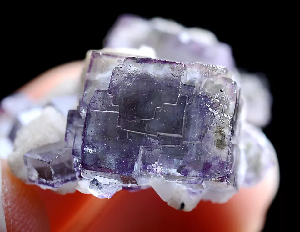 14.1g Natural Purple Fluorite & Calcite Mineral Specimen/Yaogangxian/ China