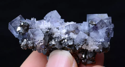 25.42g NATURAL PURPLE FLUORITE & ARSENOPYRITE SYMBIOTIC MINERAL SPECIMEN