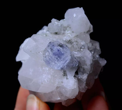 73.52g NEWLY DISCOVERED RARE PURPLE FLUORITE &CRYSTAL SYMBIOTIC MINERAL SAMPLES