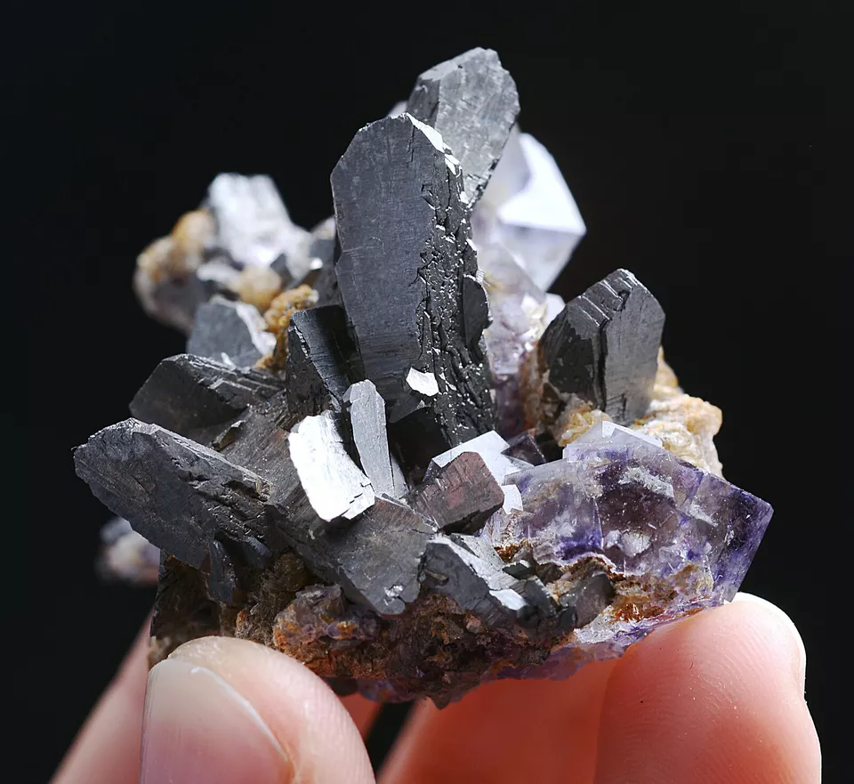 72.3g Natura Purple FLUORITE & Arsenopyrite Mineral Specimen /Yaogangxian China