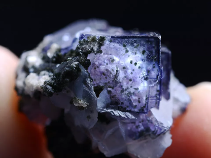 7.7g Natural Phantom Purple FLUORITE Calcite Mineral Specimen/Yaogangxian China