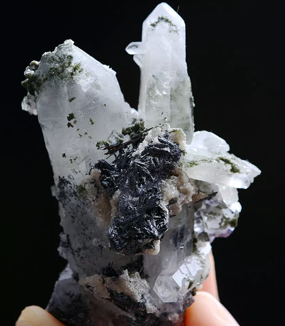 41g Natural Bismuthinite & Crystal Cluster Mineral Specimen/YaoGangXian China