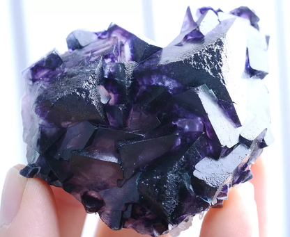 81g Natural Devil's Eye Purple FLUORITE Mineral Specimen/Inner Mongolia China