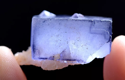 22g Natural Window Purple Fluorite & Crystal Mineral Specimen/Yaogangxian China