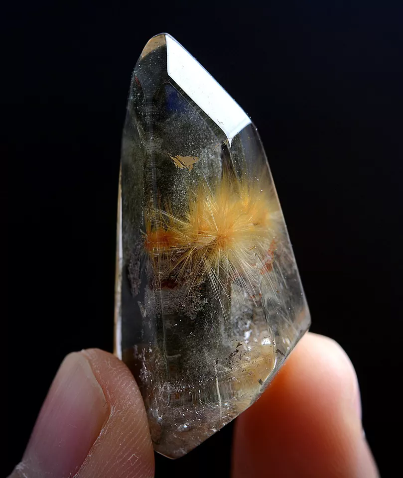 Natural Quartz Sunflower Healing Crystal Pendant Mineral Specimens 15g