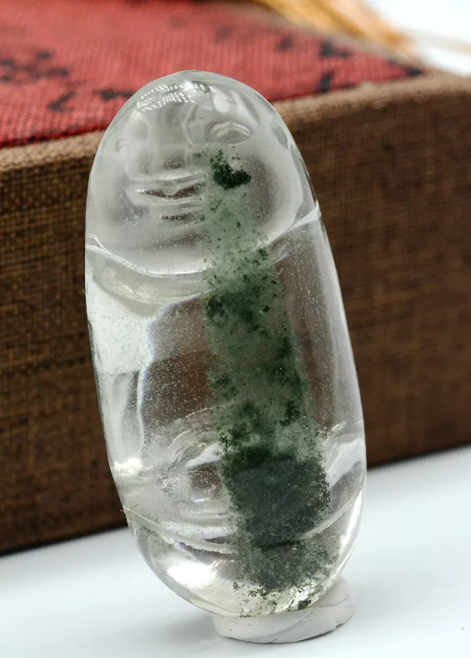 21.23g Clear Natural Green Ghost Phantom Quartz Crystal Pendant Healing