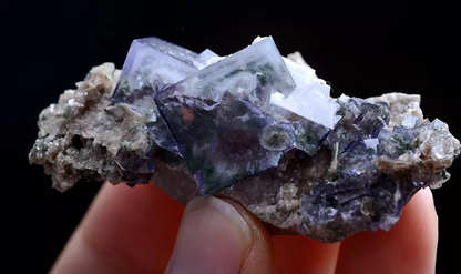 33g Natural Phantom Window Purple FLUORITE Mineral Specimen/Yaogangxian China