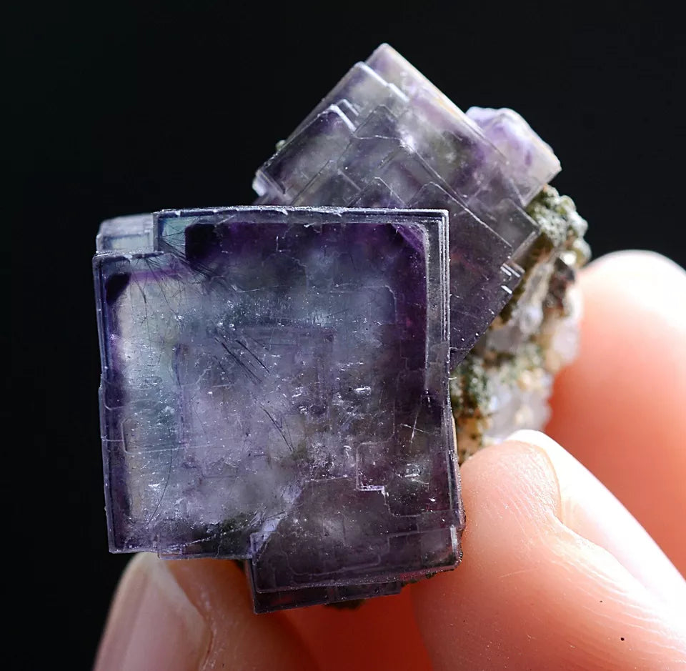 15g Natural Phantom Window Purple Fluorite Mineral Specimen/ Yaogangxian  China