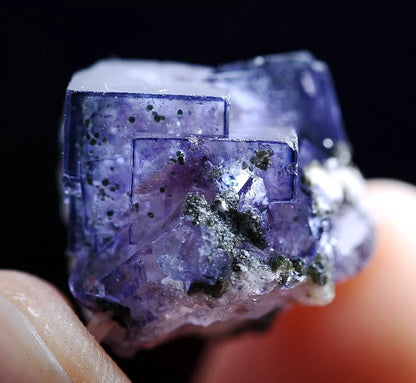 7.7g Natural Phantom Purple FLUORITE Calcite Mineral Specimen/Yaogangxian China