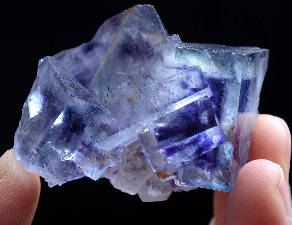 38g Natural Phantom Window Purple FLUORITE Mineral Specimen/Yaogangxian  China