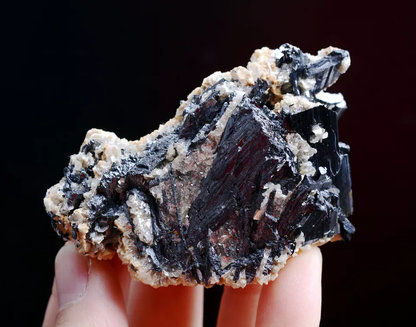 163g Natura Wolframite & Dolomite & Calcite Mineral Specimen/Yaogangxian China