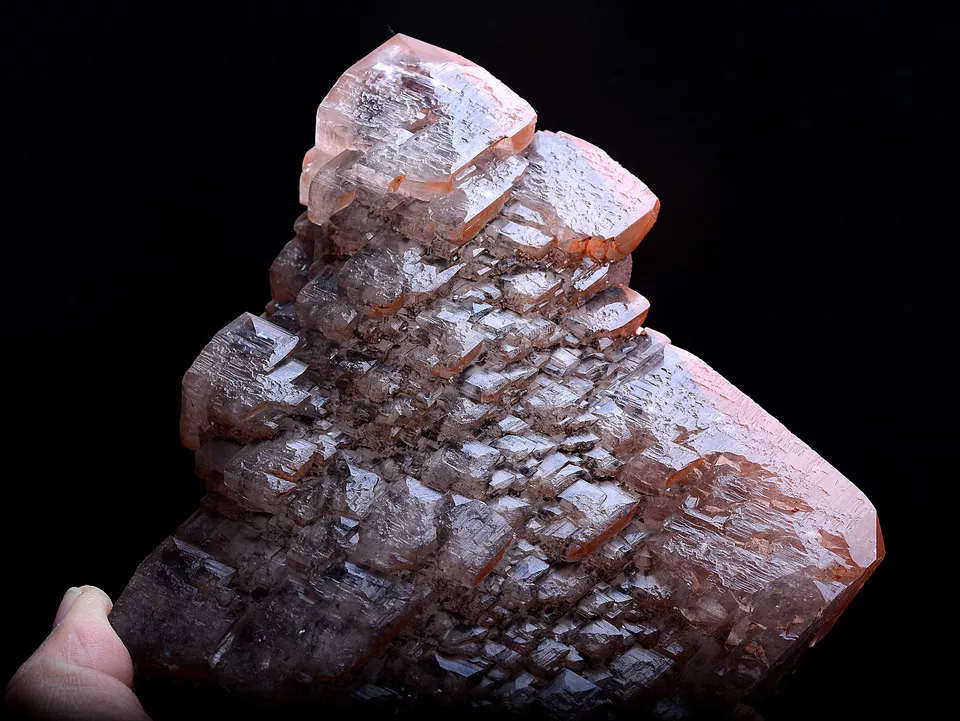 854g Natural Perfect Rare Tower Red Calcite Mineral Specimen/Hubei China