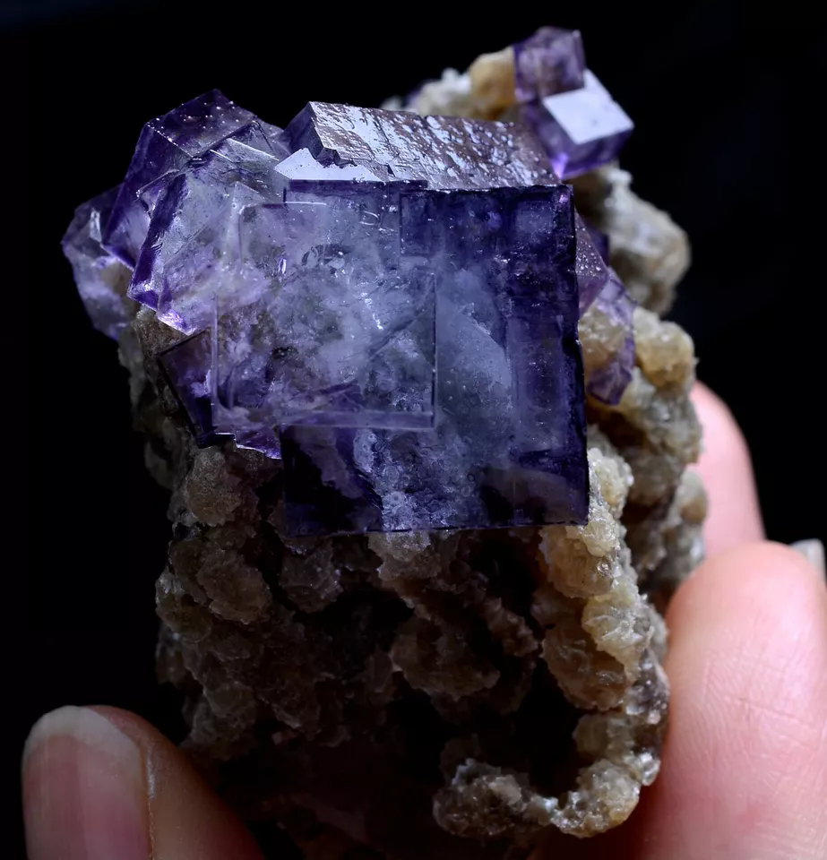 85g Natural COMPLETE PURPLE & Blue FLUORITE MINERAL SAMPLES/YaoGangXian China