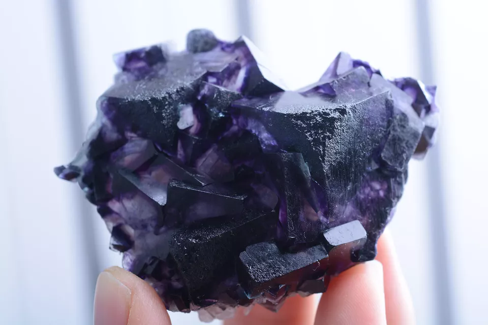 81g Natural Devil's Eye Purple FLUORITE Mineral Specimen/Inner Mongolia China