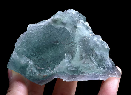 297gNatural Phantom Window Green Purple Cubic Fluorite CLUSTER Mineral Specimen