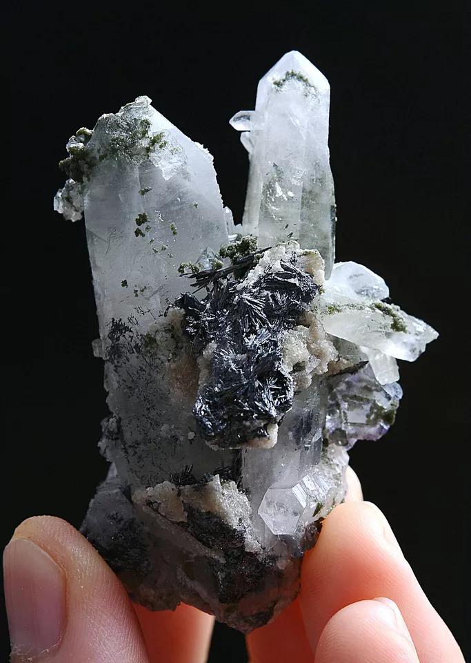 41g Natural Bismuthinite & Crystal Cluster Mineral Specimen/YaoGangXian China