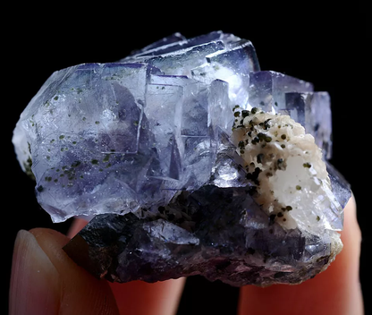 50gNatural Purple Fluorite Calcite & Arsenopyrite Mineral Specimen/ Yaogangxian