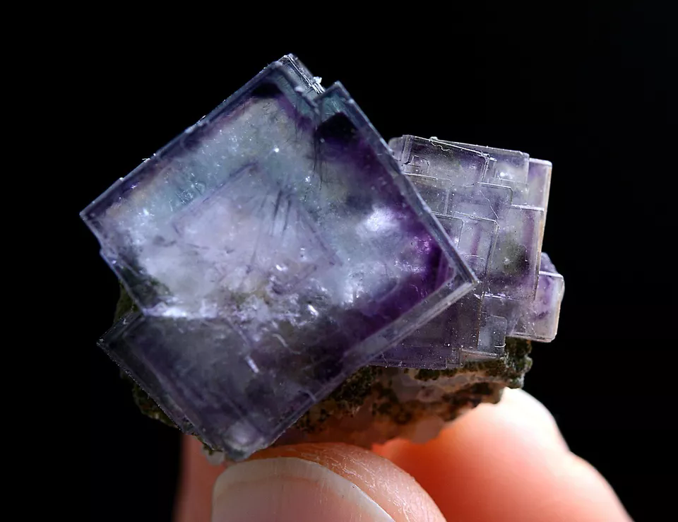 15g Natural Phantom Window Purple Fluorite Mineral Specimen/ Yaogangxian  China