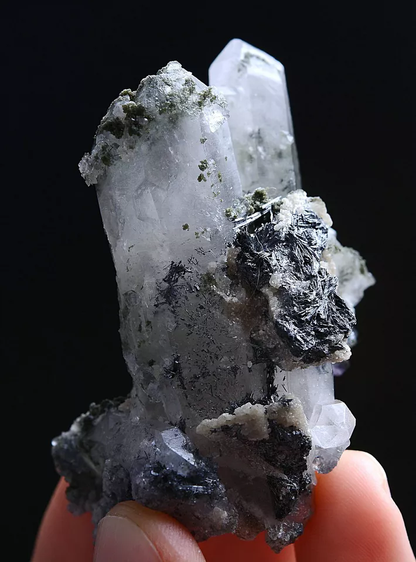 41g Natural Bismuthinite & Crystal Cluster Mineral Specimen/YaoGangXian China