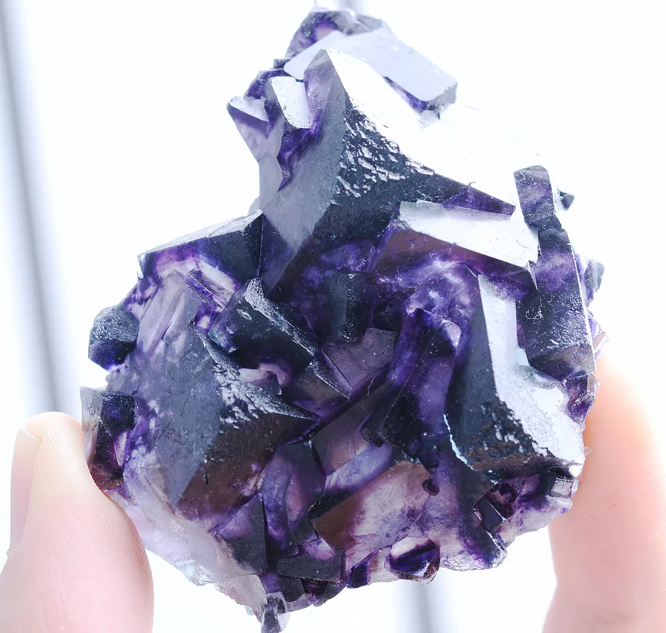 81g Natural Devil's Eye Purple FLUORITE Mineral Specimen/Inner Mongolia China