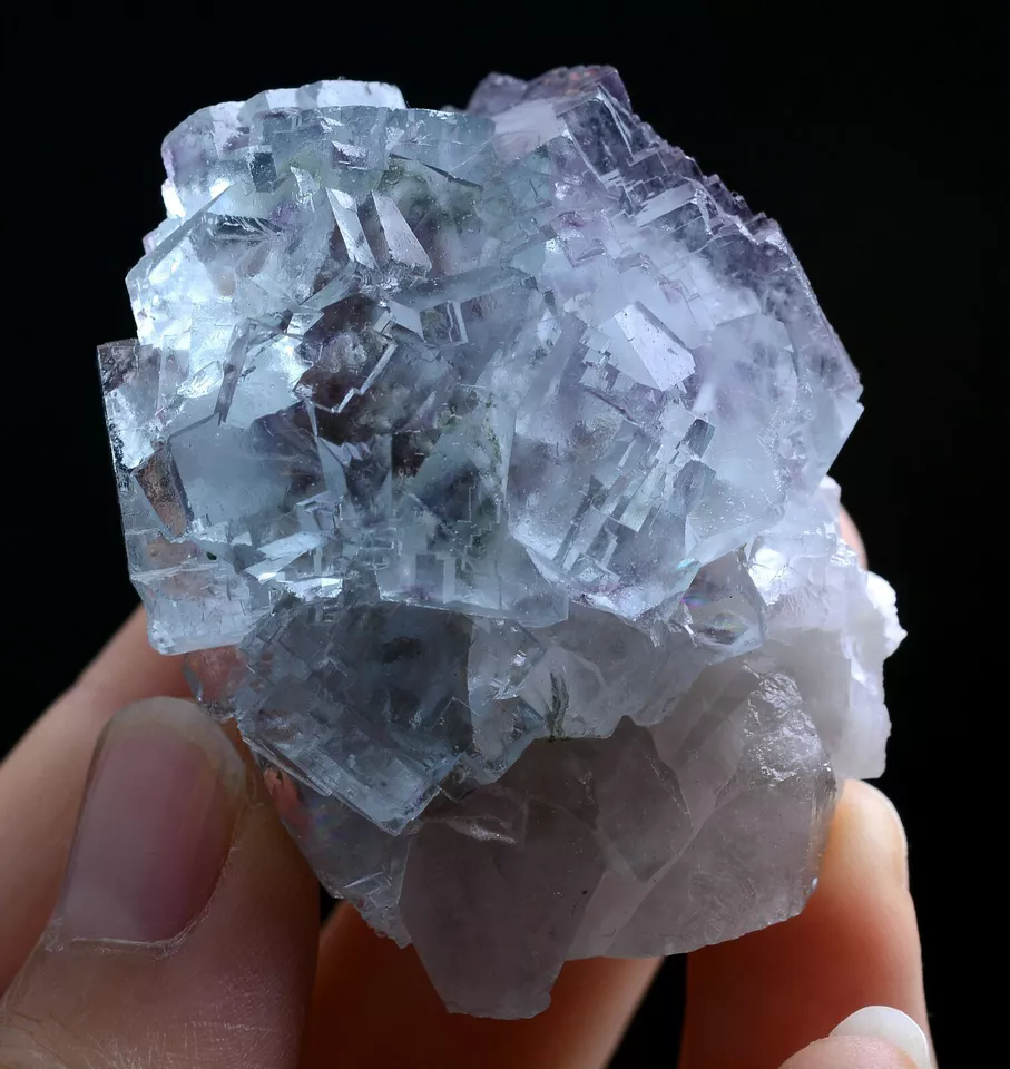 77.2g  Natural Transparent Purple Window Fluorite Mineral Specimen/Yaogangxian