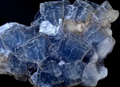 9.7LB New Find Transparent Blue Cube Fluorite Crystal Cluster Mineral Specimen