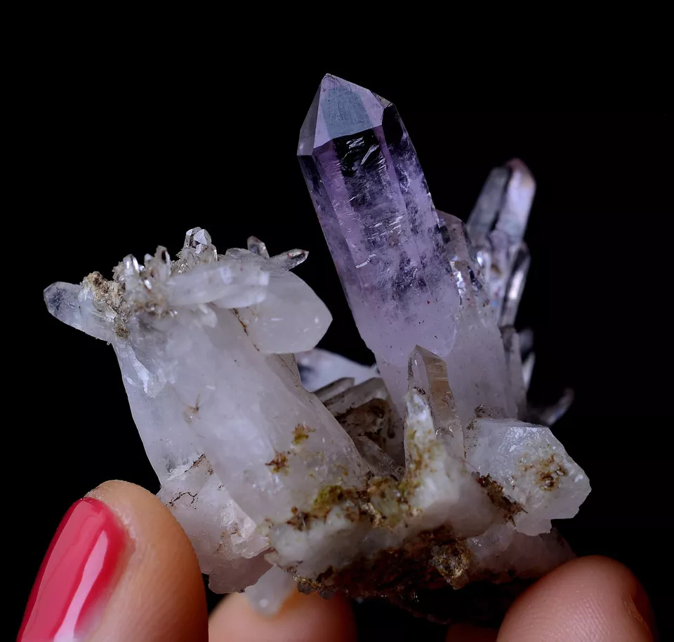 23.26g NATURAL Amethyst Quartz Skeletal Crystal Point Mineral Specimen/Mexico