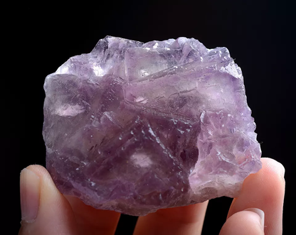 70g Natural Clear Purple Phantom Window Fluorite Mineral Specimen /China