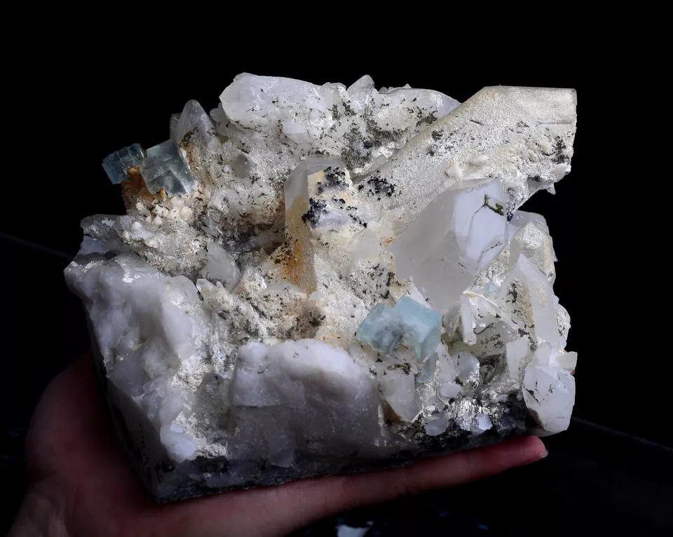 2810g Natural Blue And white Porcelain Fluorite Crystal Mineral Specimen/China