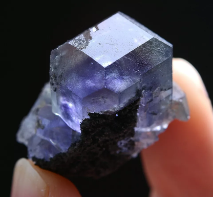 16g  Natural Rare Cube Purple Fluorite Cluster Mineral Specimen/Fujian China