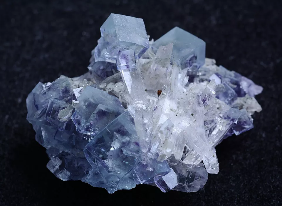 75gNatural Phantom Window Purple Fluorite Crystal Mineral Specimen/Yaogangxian