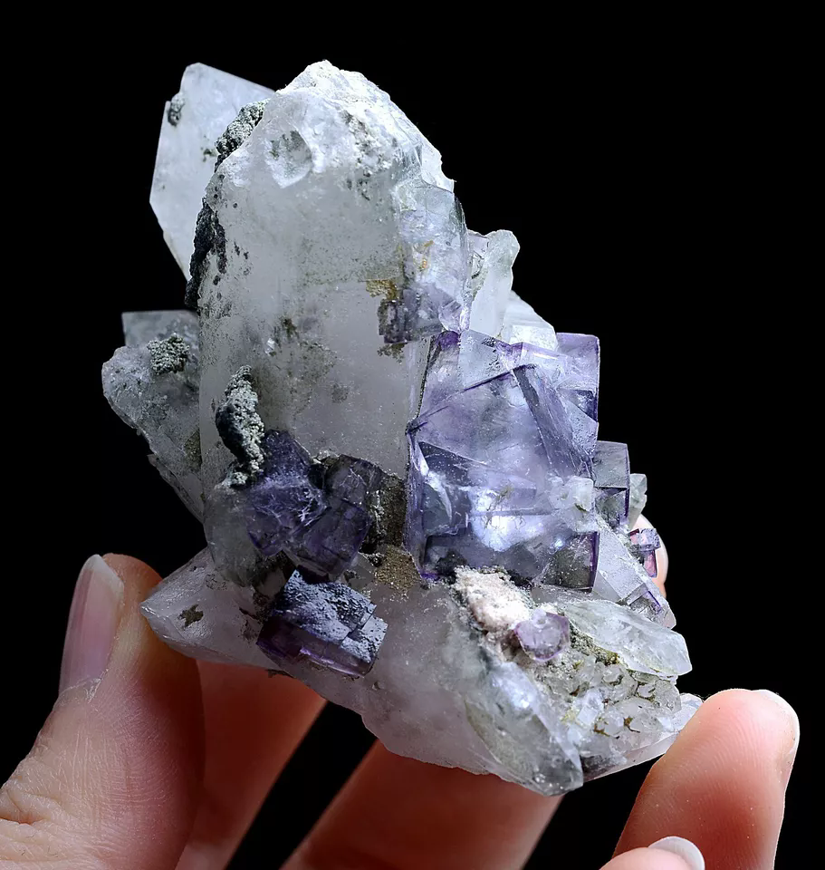 121g Natural Phantom Purple Fluorite Crystal Mineral Specimen/Yaogangxian China