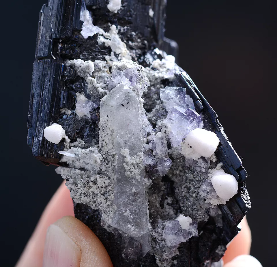 113g Natural Rare Wolframite CRYSTAL Fluorite Mineral Specimen/Yaogangxian China