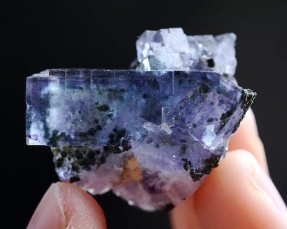 14.g Natural Phantom window Purple FLUORITE Mineral Specimen /Yaogangxian China