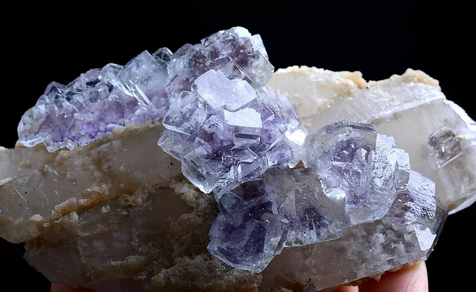 149g Natura Clear Purple FLUORITE  CRYSTAL Mineral Specimen/Yaogangxian China