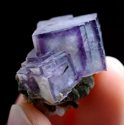 15g Natural Phantom Window Purple Fluorite Mineral Specimen/ Yaogangxian  China