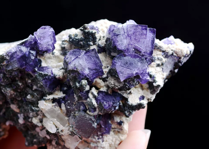 212gNatural Purple Fluorite &Arsenopyrite Crystal Mineral Specimen/Yaogang xian