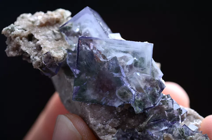 33g Natural Phantom Window Purple FLUORITE Mineral Specimen/Yaogangxian China