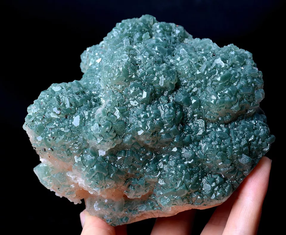 902g Newly Discovered Green Apophyllite CRYSTAL CLUSTER Mineral  Specimen