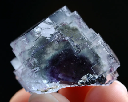 14g Natural Clear Phantom Window Purple Fluorite Mineral Specimen/ Yaogangxian