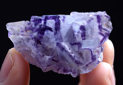 18g Natural Phantom Window Purple FLUORITE Mineral Specimen/Yaogangxian China