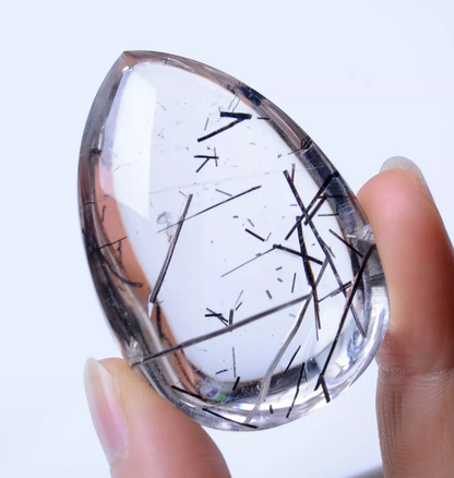 227.2ctNATURAL BLACK GOLD RUTILATED QUARTZ CRYSTAL WOMAN CURE POWERFUL PENDANT