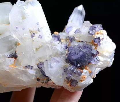 583g Natural Window Purple Fluorite & Crystal Mineral Specimen/Yaogang xian